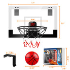 Treywell Indoor Basketball Hoop Fan Backboards For Teens And Adults Door Room Mini Hoop With Electronic Scoreboard, 3 Balls And