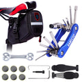 Ybeki Bike Repair Tool Kits - Bicycle Tool Set With Saddle Bag And Bicycle Multi-Tool Chain Tool (Blue Tool Kits 10 In 1 + Bag)