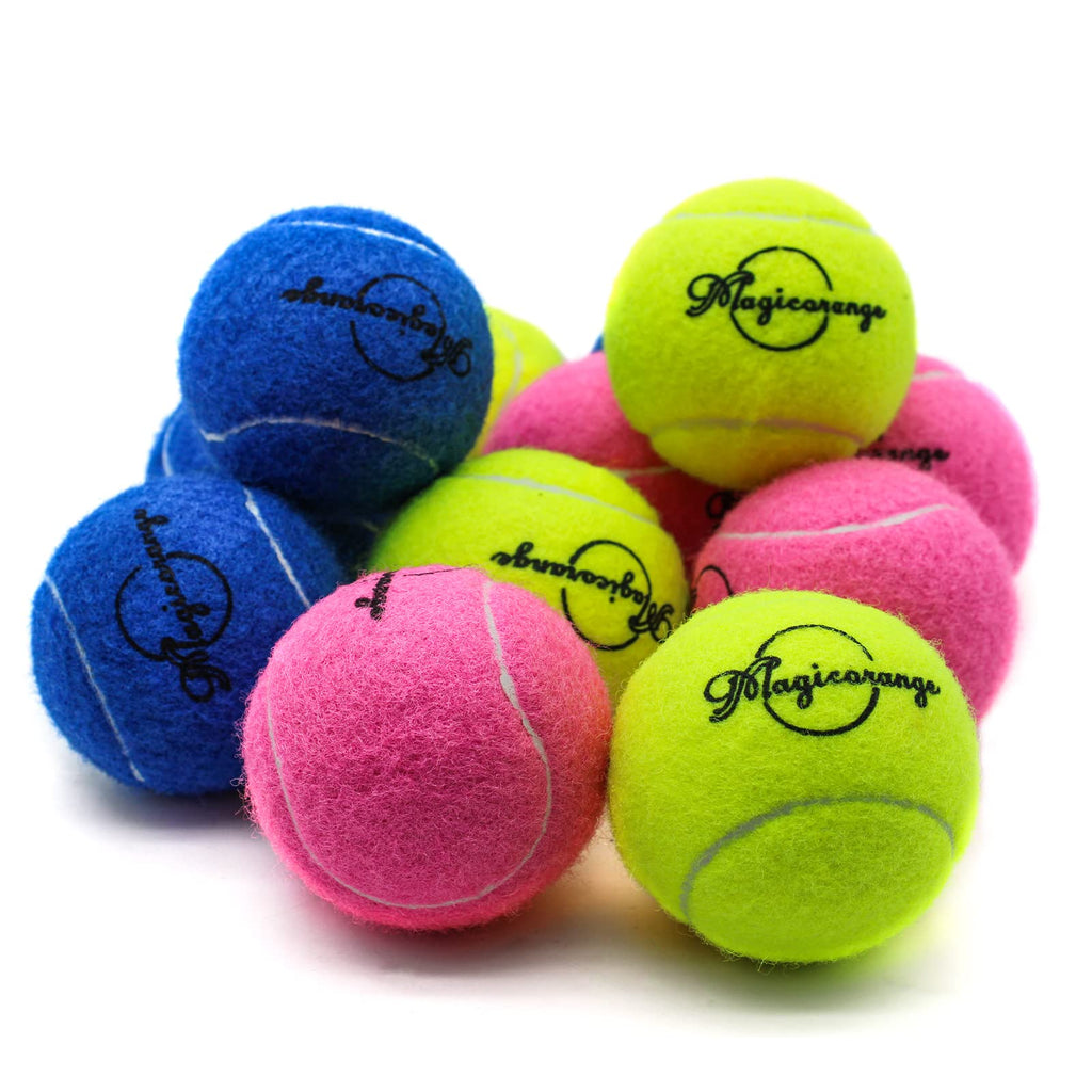 Magicorange Tennis Balls, 12 Pack Advanced Training Tennis Balls Practice Balls, Come With Mesh Bag For Easy Transport, Good For