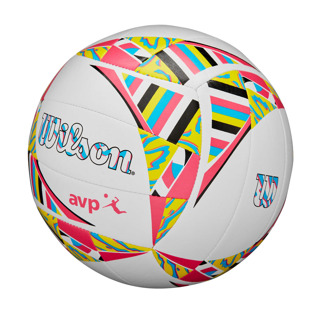 Wilson Avp Movement Volleyball - Official Size, Pink/Yellow/Blue