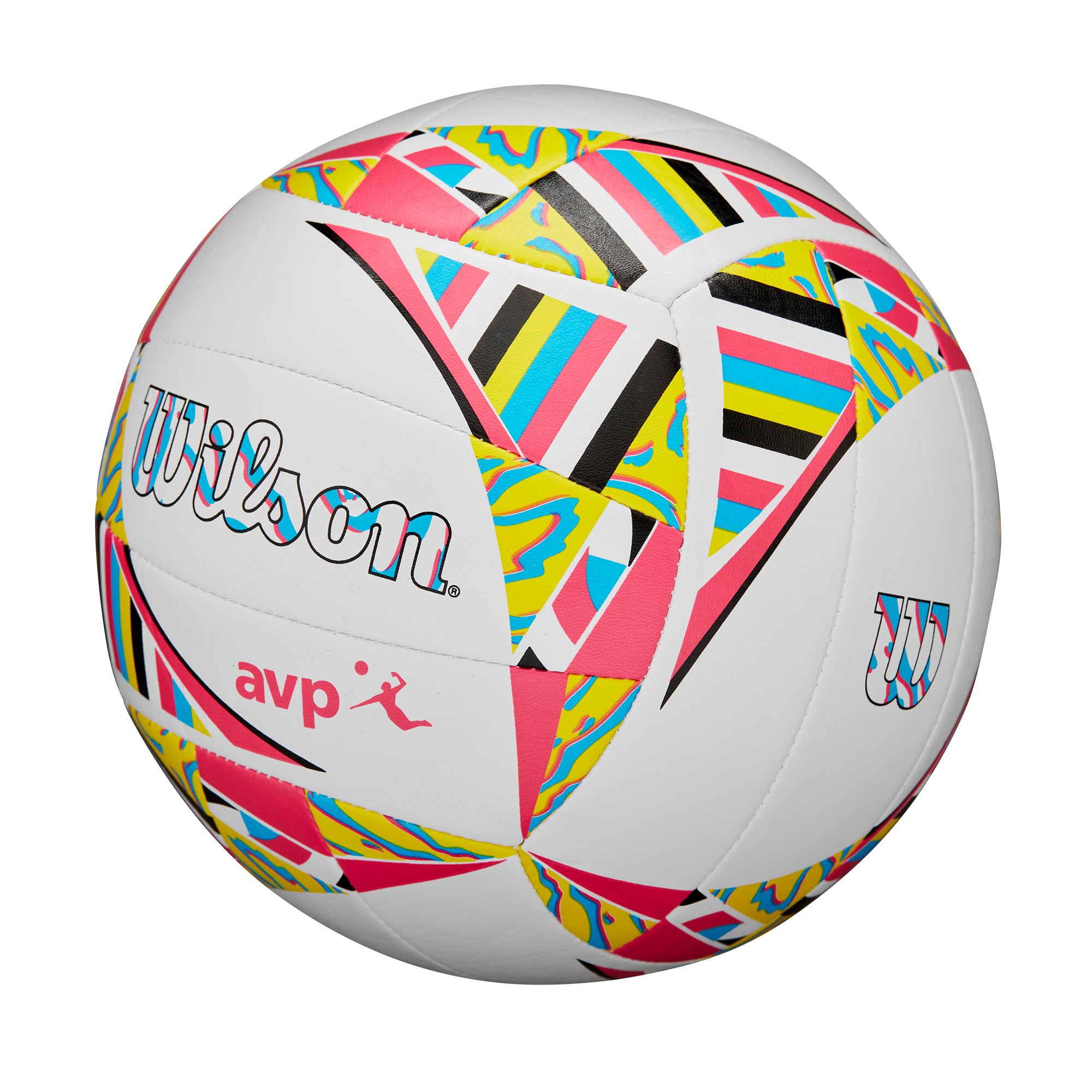 Wilson Avp Movement Volleyball - Official Size, Pink/Yellow/Blue