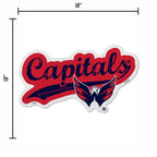 Rico Industries Nhl Washington Capitals Distressed Shape Cut Pennant - Home And Living Room D  Cor - Soft Felt Ez To Hang