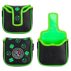 Big Teeth Lucky Clover Mallet Putter Cover Magnetic, Putter Covers For Golf Clubs Mallet, Putter Headcover Mallet Funny Fit Tayl