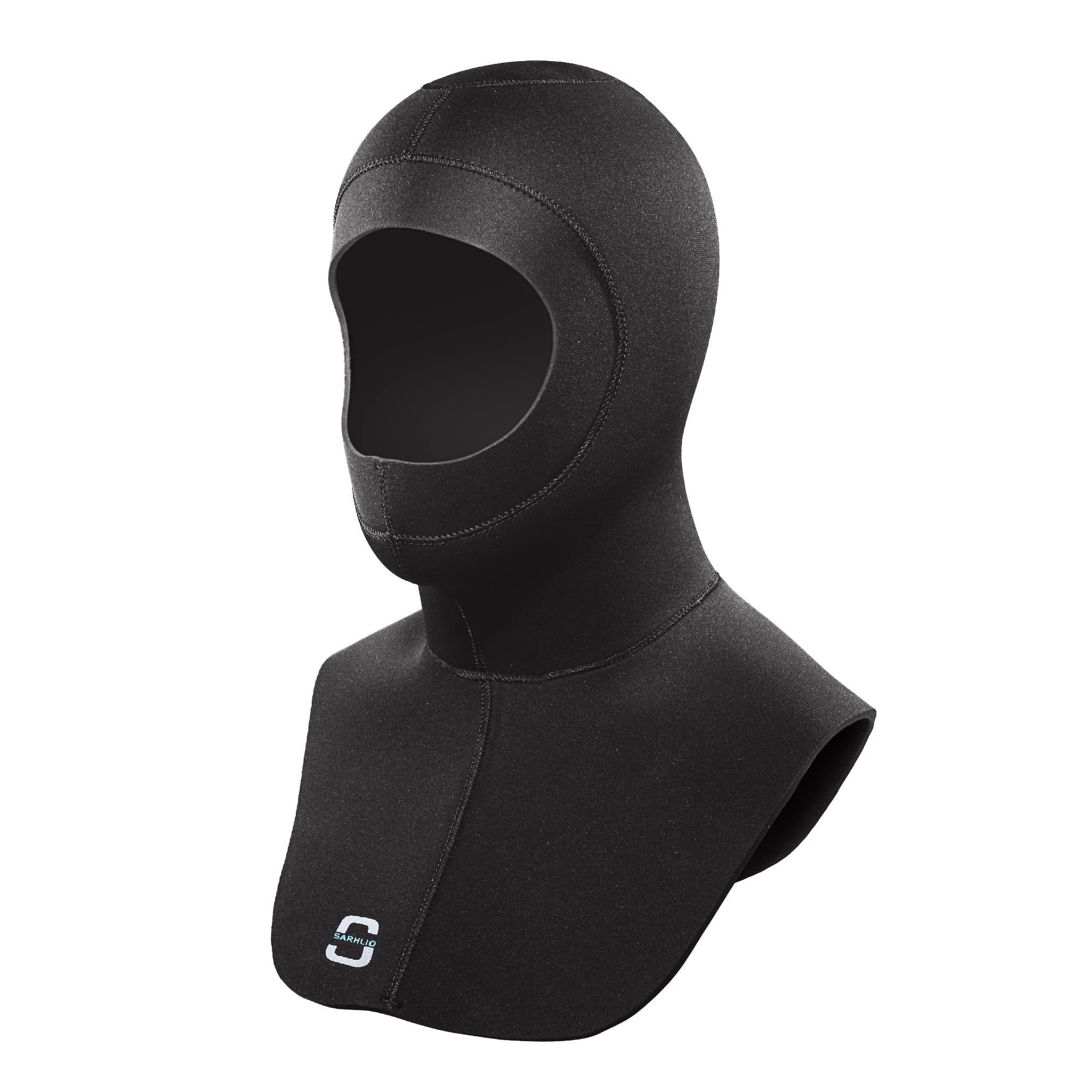 Sarhlio Neoprene Wetsuit Hoods Scuba Diving Hood 3/2Mm For Men Women, Face Seal Thermal Bib Dive Cap For Kayaking Snorkeling Swi