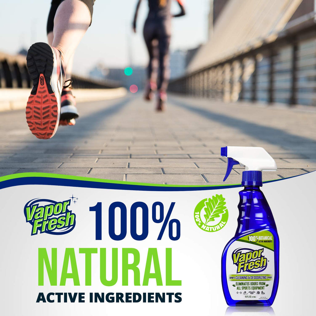 Vapor Fresh Natural Sports Deodorizing Spray For Gym And Fitness Equipment - Boxing Glove Deodorizer, Yoga Mat Cleaner And Sport