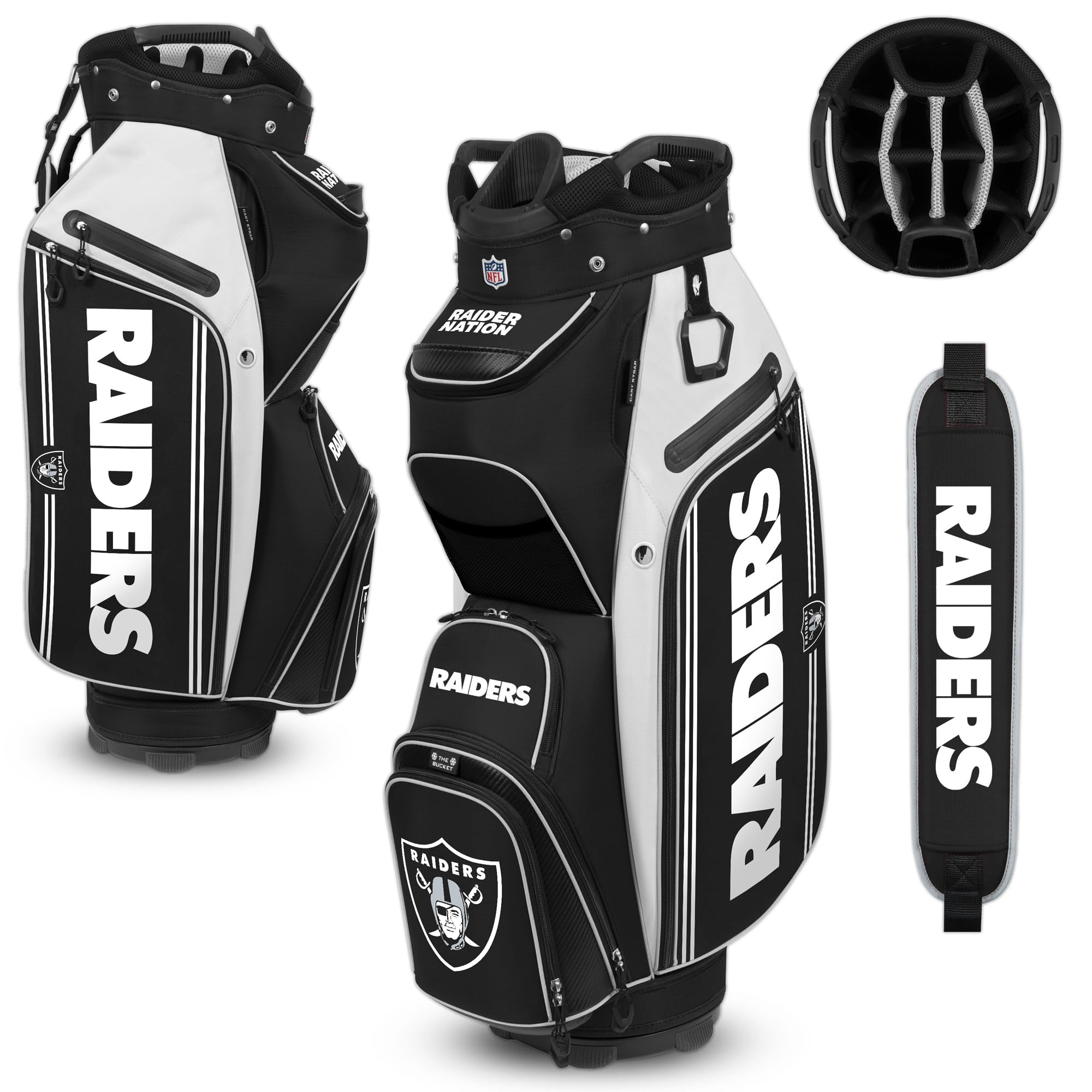 Team Effort WinCraft Las Vegas Raiders Bucket III Cooler Cart Golf Bag