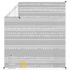 78''  86'' Large Beach Blanket For 4 Adults, Outdoor Beach Mat Sand Proof Waterproof With 4 Stakes & 4 Corner Pockets, Polyester