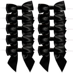 Rainbow Pana 60 Pack Twist Tie Bows For Treat Bags 25 Black Satin Ribbon Bows For Package Craft Gift Wrapping Decoration