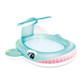 Intex Inflatable Whale Kiddie Pool: Built-in Water Sprayer - Convienient Drain Plug - Durable Vinyl - 79 x 77 x 36 - Ages 3+