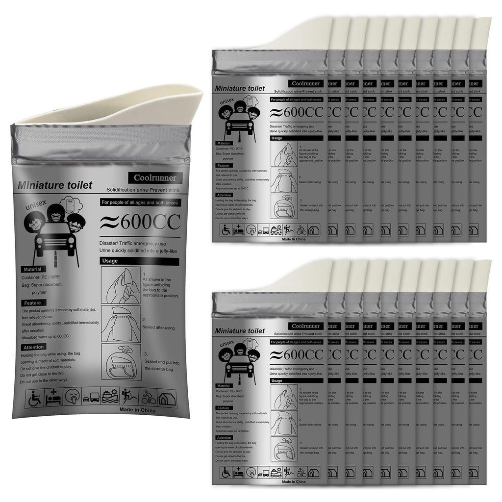 Coolrunner Disposable Urine Bags,12 Pack Camping Pee Bags, Disposable Urinals Vomit Bags For Travel Urinal Toilet Traffic Jam Em