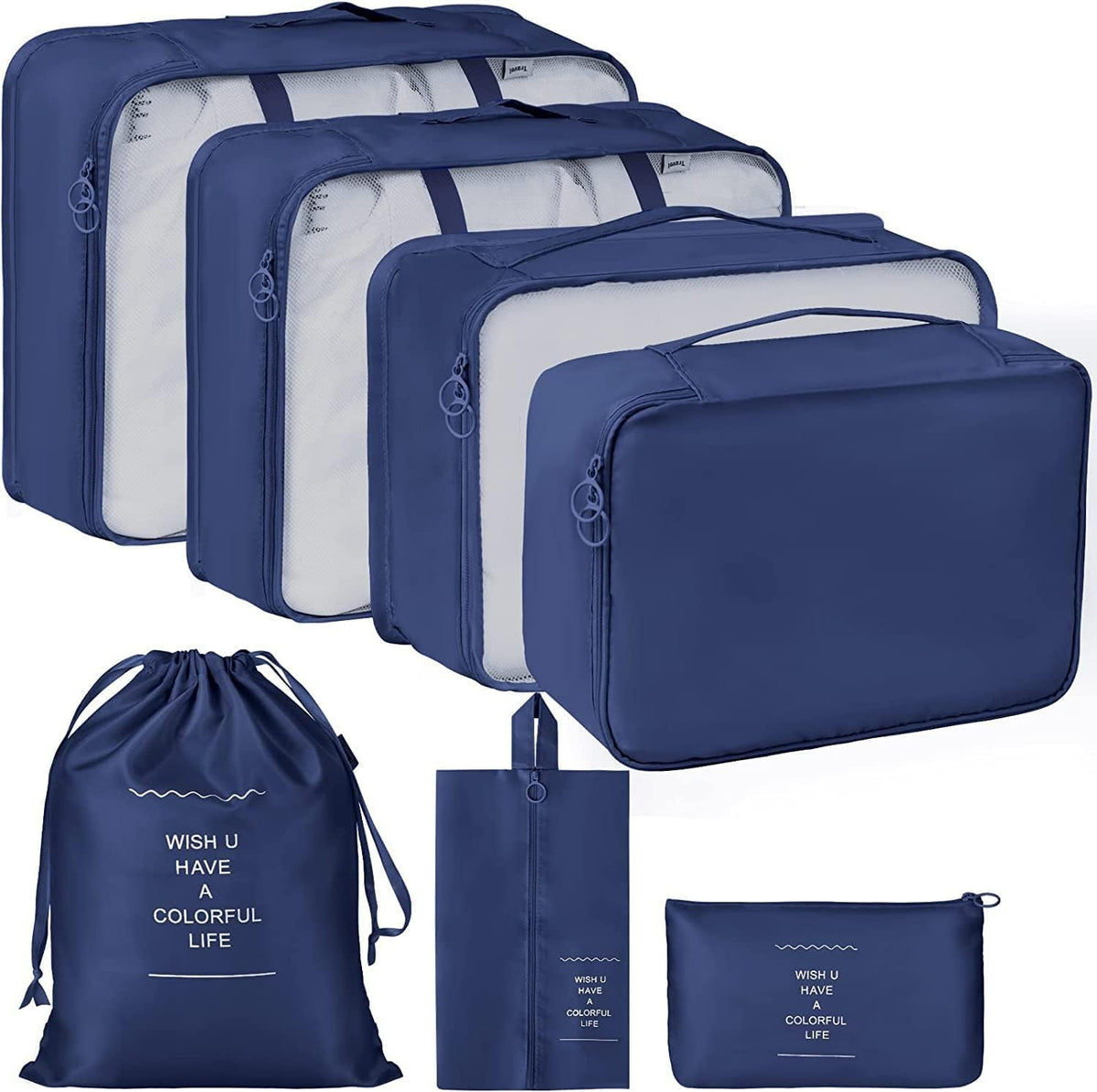 Hoshila172 7 In 1 Travel Organizer, Packing Cubes For Travel, Travel Essentials, Toiletry Bag, Packing Bags For Clothes, Travel 