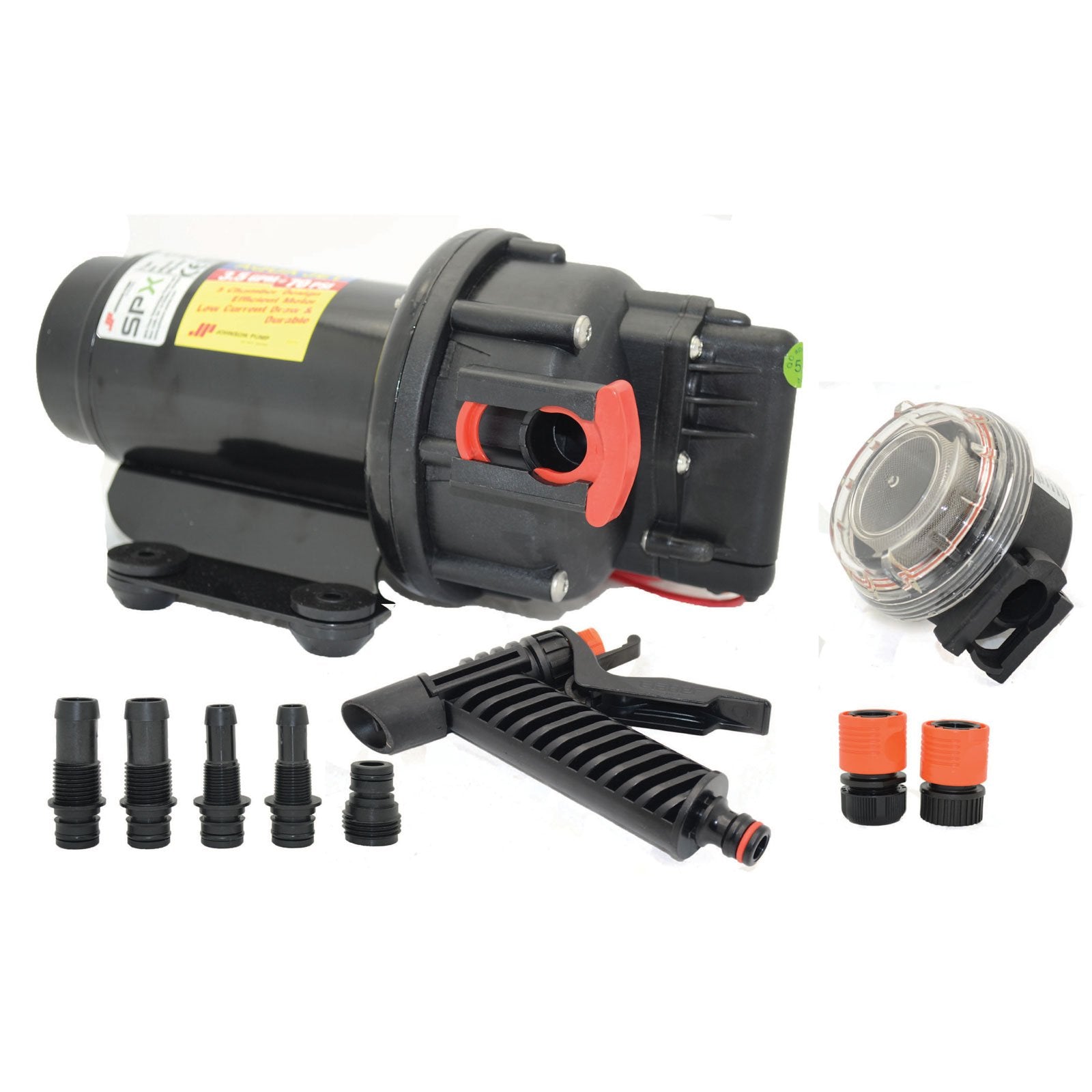 Johnson Pumps 10133990311 Aqua Jet Wash Down Pump Kit, 12V