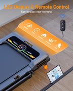 Walking Pad Treadmill, Walkwake 8% Incline Walking Pads, Compact Under Desk Treadmill For Home, 330Lb Capacity 2.5Hp Running Mac
