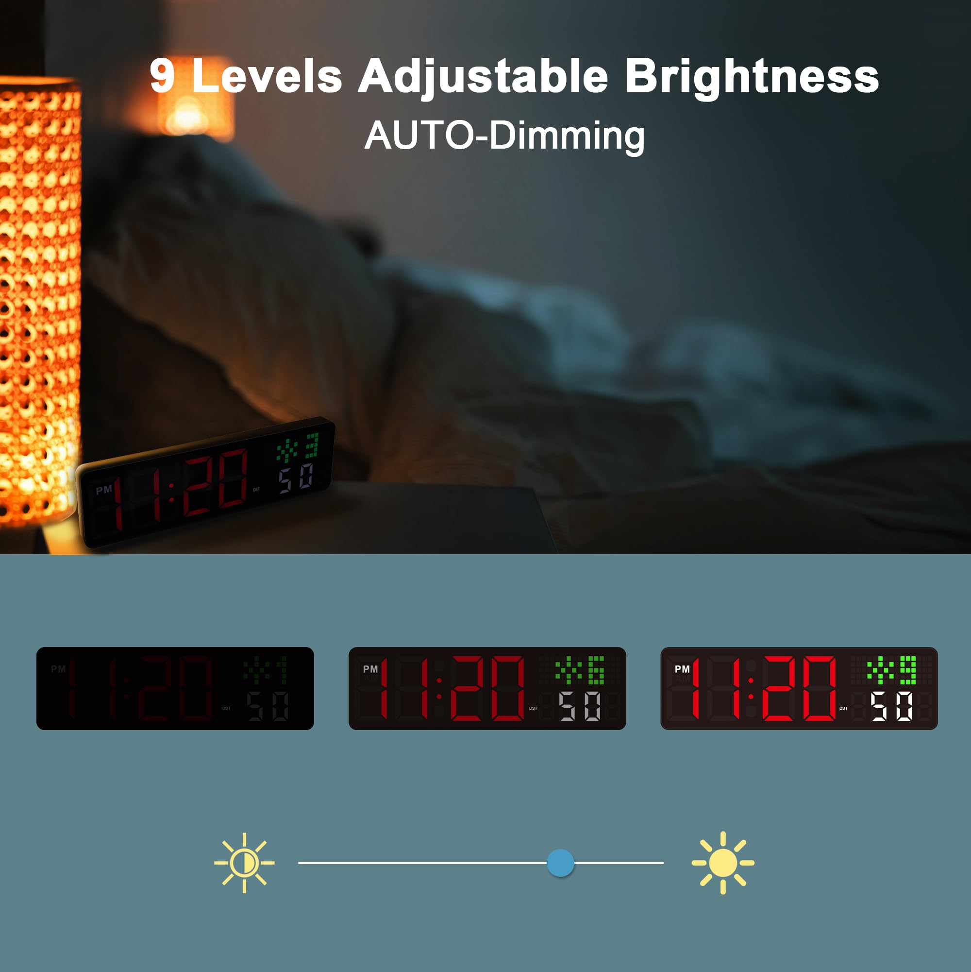 Lucorb Gym Clock Timer, Workout Clock With Seconds | 5 Display Modes, 4 Alarms | Remote Control Countdown Timer Wall For Home Gy
