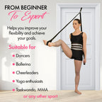 Stretching Strap With Door Anchor - Stretching Equipment To Improve Legs Flexibility - Splits Trainer For Home Ideal In Ballet,