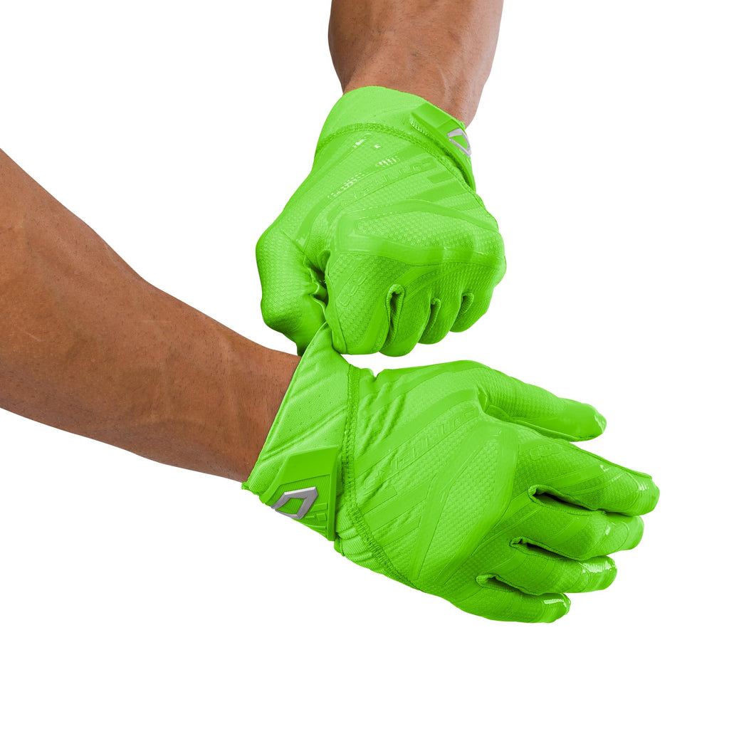 Cutters Rev Pro 6.0 Receiver Gloves Solid Shock Green X-Large