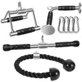 Dynasquare Tricep Press Down Cable Machine Attachment, Lat Pulldown Attachments, Home Gym Accessories, Double D Handle, V-Shaped