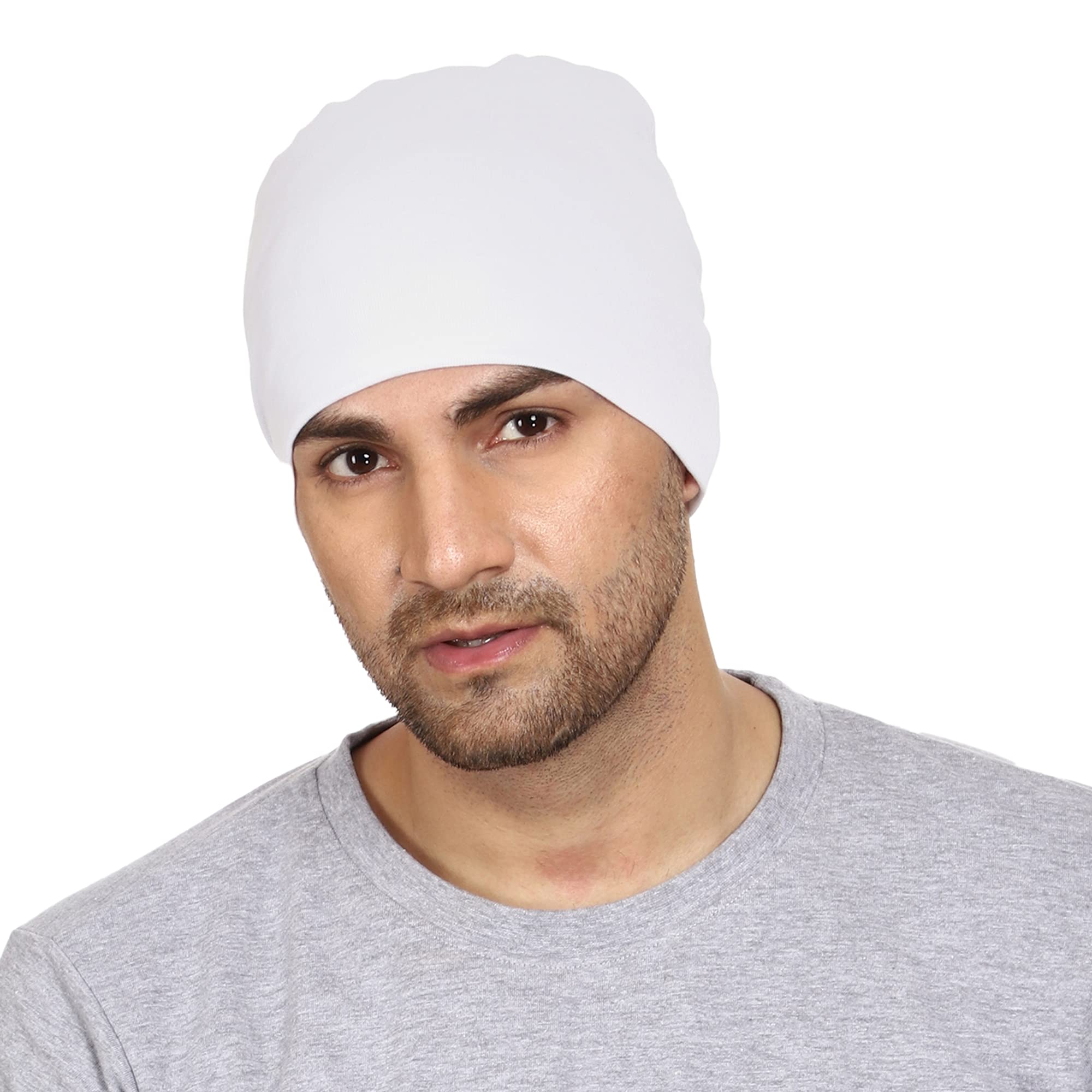 Gajraj Unisex Cotton Free Size Skull Cap (White)