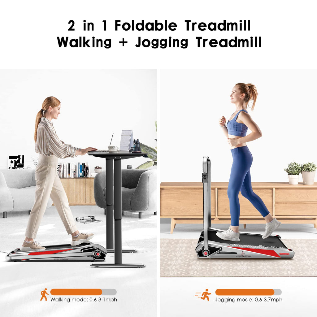 Egofit Walker Plus M1T Smallest 2In1 Folding Under Desk Treadmill With Incline For Home&Office With App & Remote Control For Wal