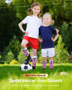 Upgraded Soccer Shin Guards For Kids Youth, Ce Certified Airsfish Shin Ankle Guard Sleeves Protection Gear For Boys Girls Soccer
