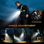 ISEYOU Running Lights for Runners 800LM, 6 Modes Running Light with 45Adjustable Tilt, IPX5 Waterproof Rechargeable Visibility R