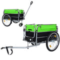 Aluminum Bicycle Trailer, Foldable Bike Cargo Trailer with Universal Hitch, Removable Oxford Fabric Cover, Bicycle Trailers Fold