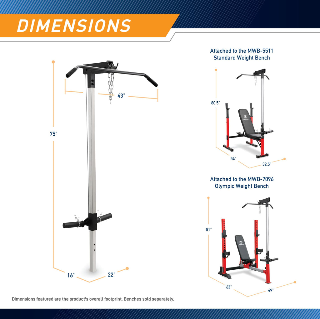Marcy Weight Bench Accessory - LAT Tower ACC-8048LT