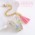 Letter Charm Accessories for Stanley Cup 1 PCS Cute Initial Keychain Handle Charm for Stanley Tumbler for Women Pink Letter V