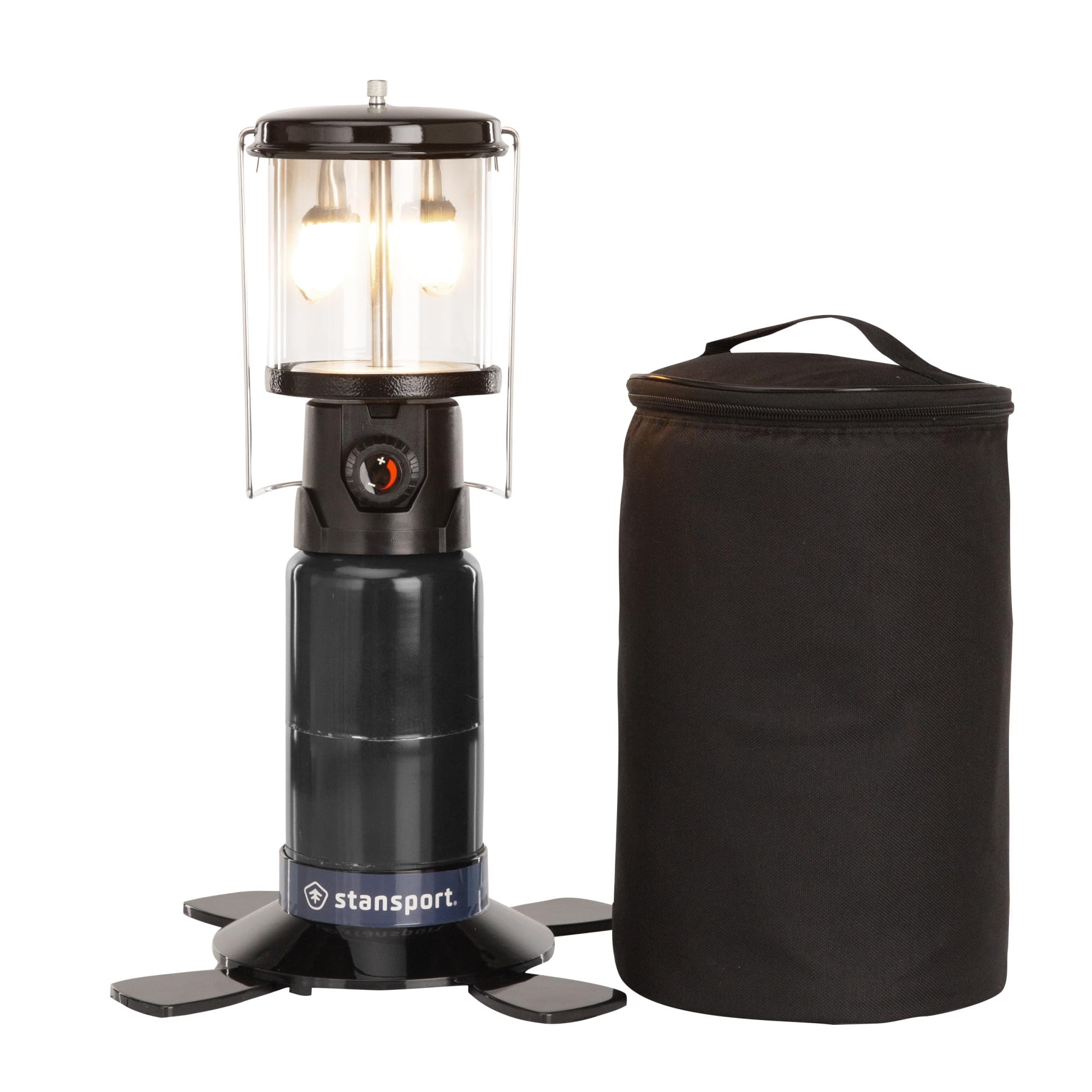 Stansport Double Mantle Propane Lantern with Soft Padded Carry Case (170-330) Bright Emergency Light, Durable, Ideal for Camping