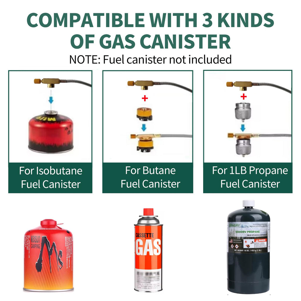 Camping Stove Portable Propane Camping Stove Small Outdoor Stove, 30,000 Btu Camp Stove,Windproof Single Butane Stove, With Carr