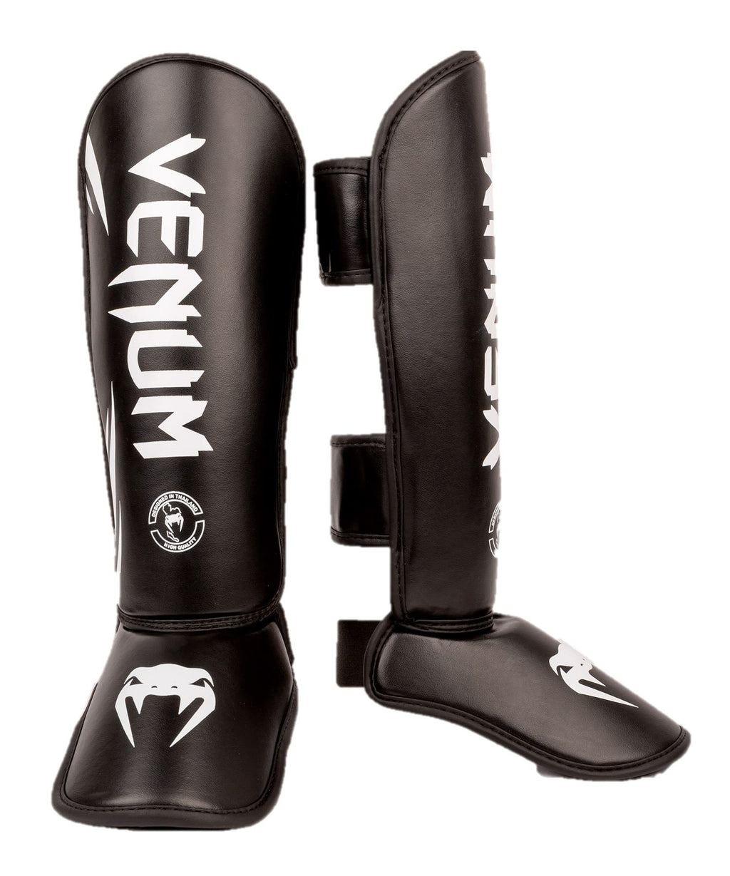 Venum Challenger Kids Shin Guards - Black/White - S