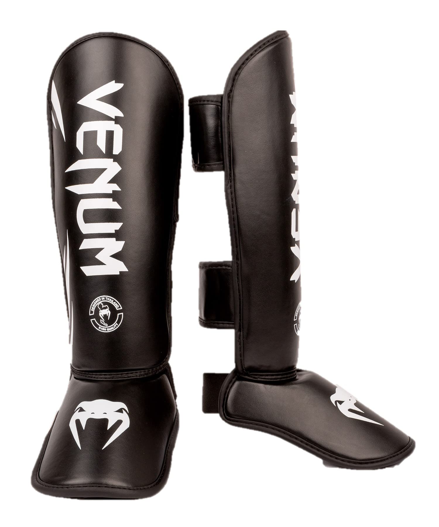 Venum Challenger Kids Shin Guards - Black/White - L