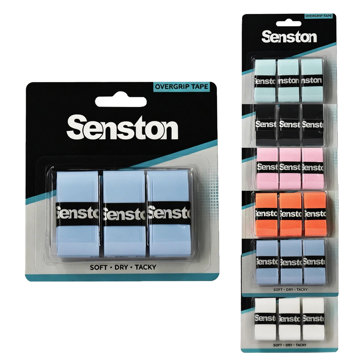 Senston 3Pcs Racquet Grips Tape For Tennis/Badminton/Squash