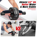 Abiarst Ab Roller Wheel, Abs Workout Equipment for Abdominal & Core Strength Training, Home Gym Exercise Wheels for Men Women, w