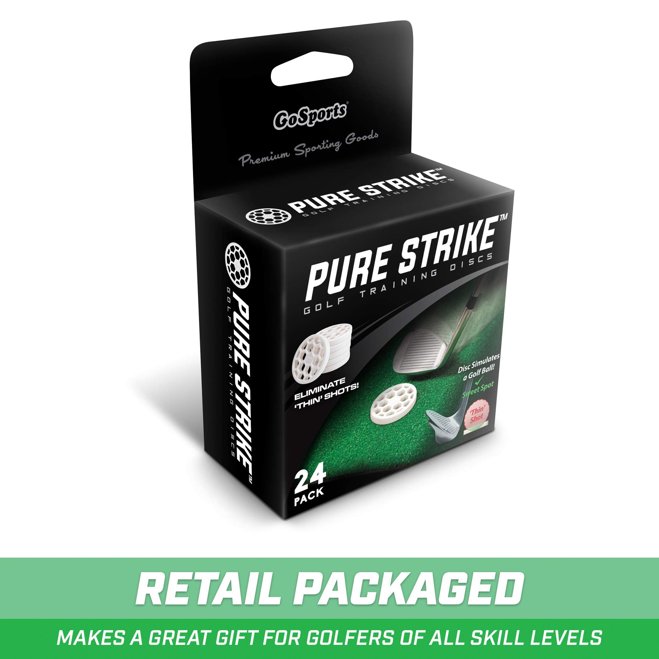 Gosports Golf Pure Strike Golf Training Discs 24 Pack - Eliminate Thin Shots!