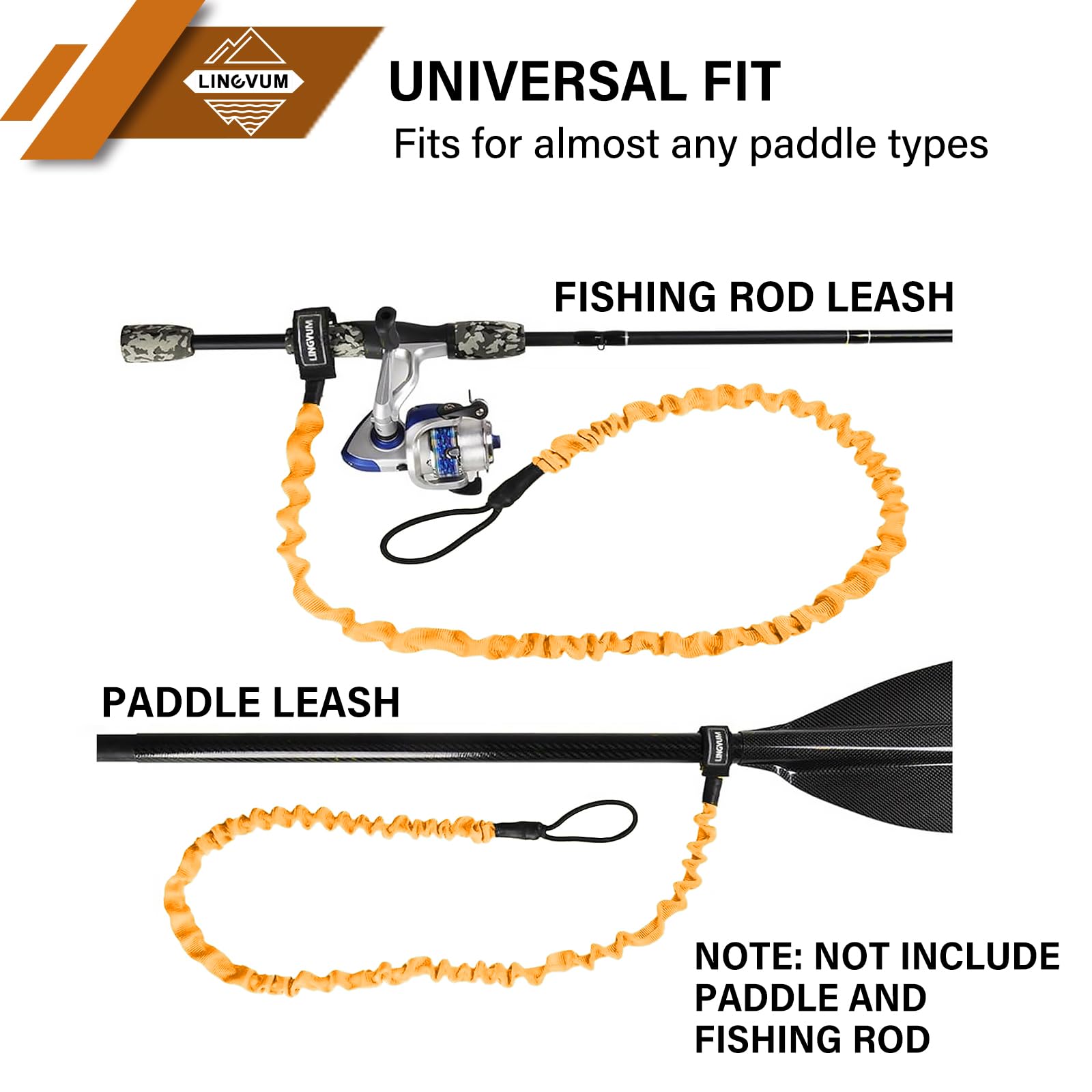 Lingvum Kayak Paddle Leash Stretchable Paddle Strap Coiled Lanyard Rope For Kayaking Canoing Boating, Fishing Poles Rods, Kayak