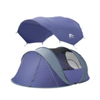 Rivenlo 5-6 Person Easy Pop Up Tent, 11.8' X 8'X 51.2,Automatic Setup, Waterproof, Double Layer,Instant Family Tents For Camping