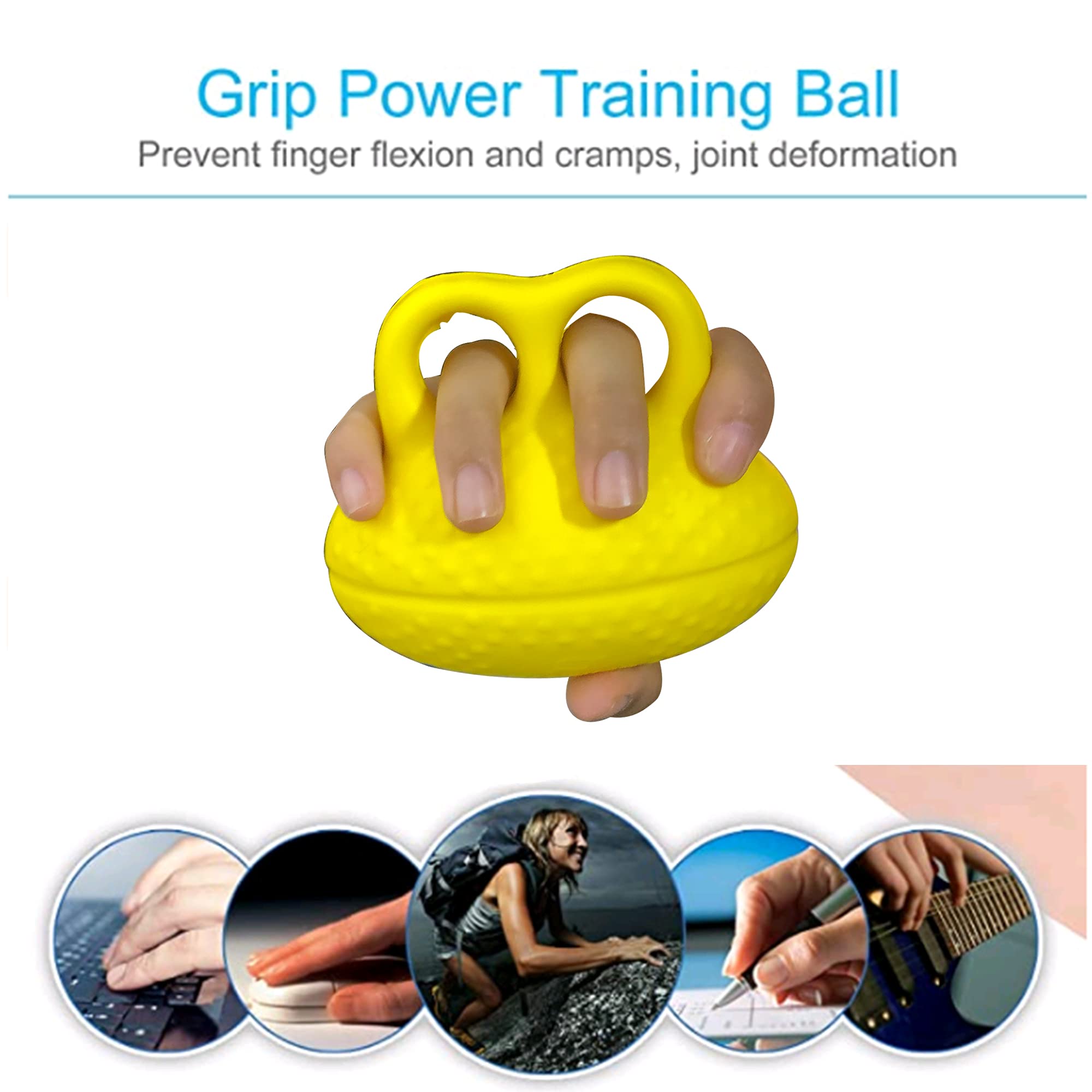Finger Ball Exerciser Grip Stress Ball, Silicone, Strength Squeeze For Hand, Finger Grip Strengthening Exercise For Hand