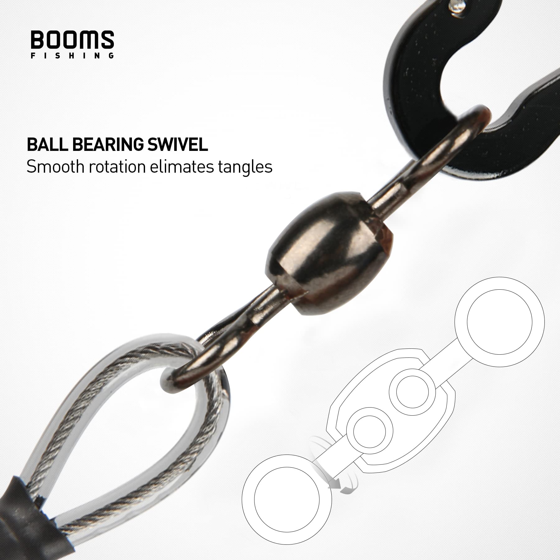 Booms Fishing T02 Fishing Pole Tether, Kayak Paddle Leash, Paddle Board Fishing Accessories, Heavy Duty Fishing Lanyard For Fish