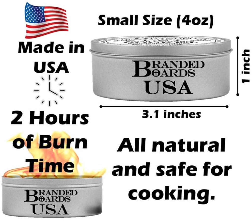 Branded Boards | Made In Usa | Portable Mini Bonfire Campfire In A Can | Reusable & Up To 2 Hours Of Burn Time | Picnics Parties