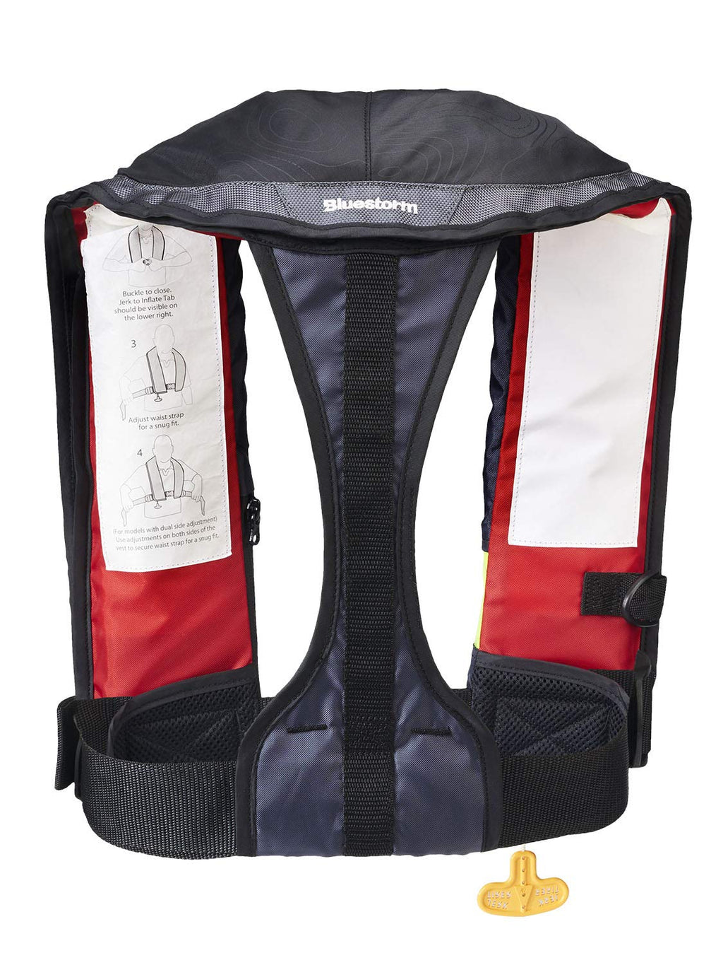 Bluestorm Gear Stratus 35 Inflatable Pfd Life Jacket (Nitro Red)  Us Coast Guard Approved Automatic/Manual Life Vest For Adults