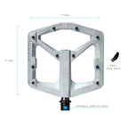 Crankbrothers Mtb Pedals Stamp 2 Large Raw And Silver