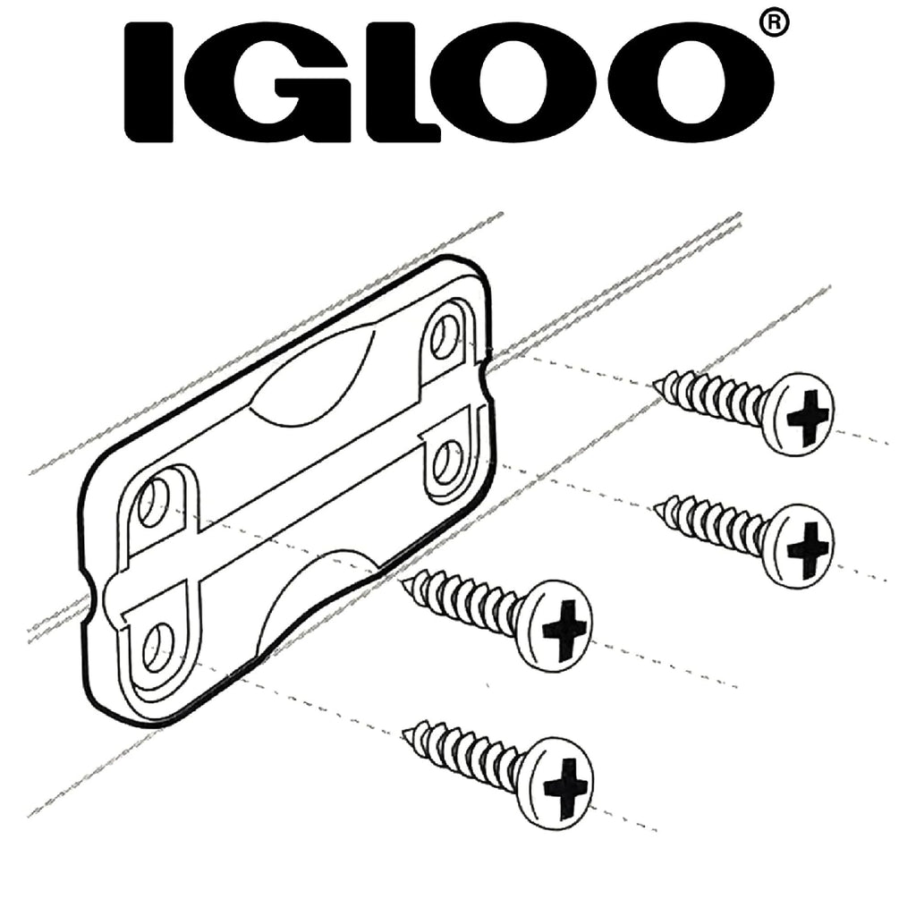 Igloo Cooler Plastic Hinges For Ice Chests (Set Of 3), White, Standard Size, Contain Uv Inhibitors