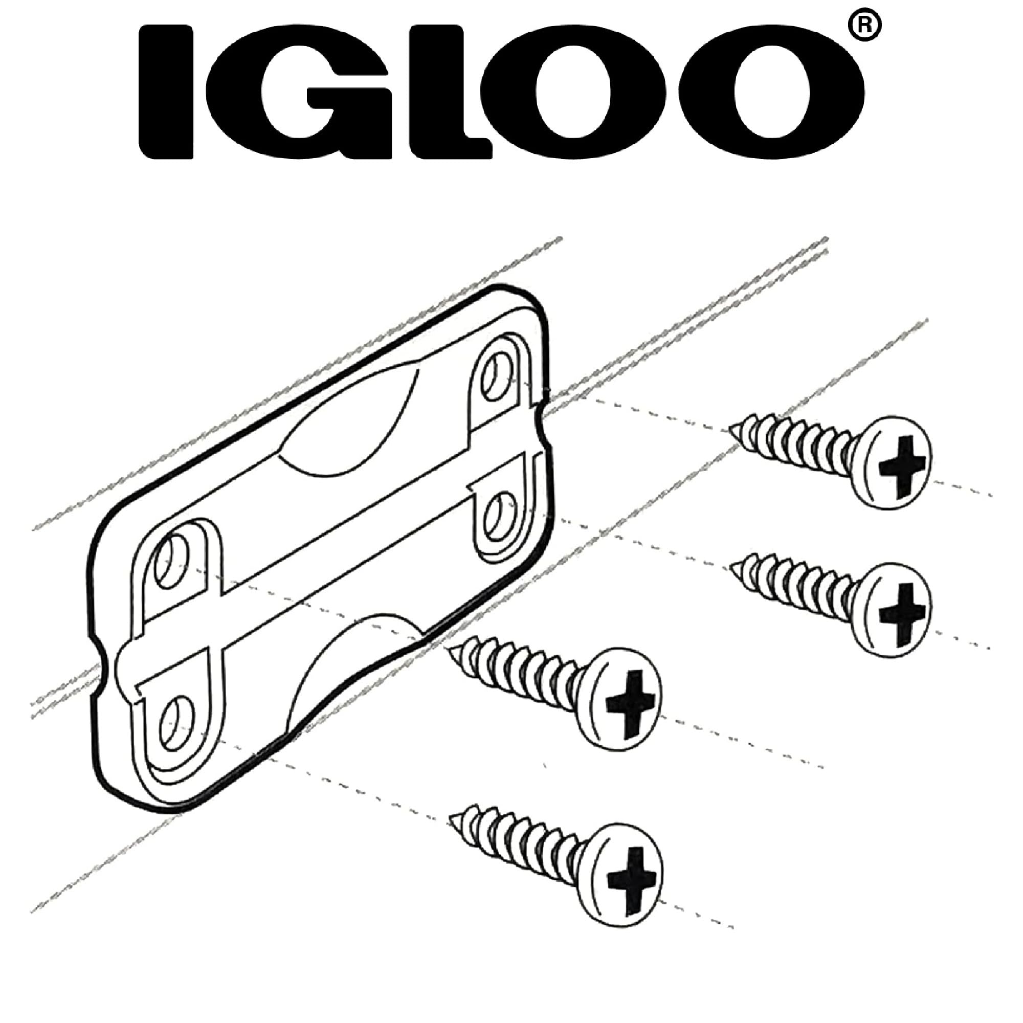 Igloo Cooler Plastic Hinges For Ice Chests (Set Of 3), White, Standard Size, Contain Uv Inhibitors