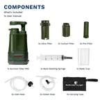 Survivor Filter Pro Extender Series - Portable Water Filter Pump With Extra Replacement Filters