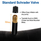 Lotfancy 28'' 700X35/37/38/40/42/43C Bike Tubes, Packof 2, 32Mm Schrader Valve, 700C Road Bicycle Tire Tube
