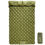 Night Cat Inflatable Double Sleeping Pad Mat Bed With Foot Pump And Double Pillow For Camping Backpacking Hiking Ultra-Light Com