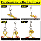 Dunzy 2 Sets Horse Tie Ring, Horse Tack And Supplies Horse Training Equipment Safe Horse Accessories With Eye Bolt, Tie Rings (S