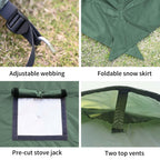 Hot Tent With Stove Jack And Snow Skirt,6.89Ft Standing Room,2~4 Person, Tipi Tent For Family Hiking,Fishing,Hunting,Backpacking