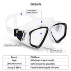 Junior Snorkeling Goggles Kids Swim Mask Swimming Gear Scuba Diving Mask For Outdoor Recreation Snorkel Mask (Black)